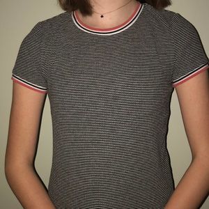 Forever 21 striped ringer tee
